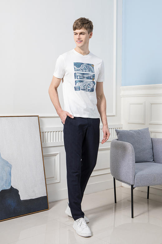 callisto精梳棉印花T恤  SQTSS088Y 商品图1