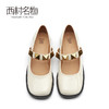 西村名物2021春季新款浅口单鞋女百搭小香风舒适平底奶奶鞋T21AE11711 商品缩略图2