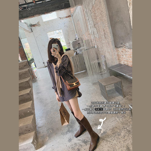 金蘑菇菇【战靴来了！！】时髦方头，鞋型修饰小腿线条，气场搭配 商品图3