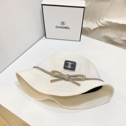 【CHANEL香奈儿】2021新款水钻蝴蝶结草帽 商品图7
