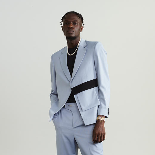 Unawares.FW20 开叉剪裁磁吸式单排扣休闲西装 商品图2