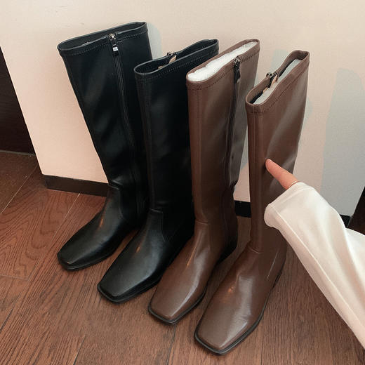 金蘑菇菇【战靴来了！！】时髦方头，鞋型修饰小腿线条，气场搭配 商品图2