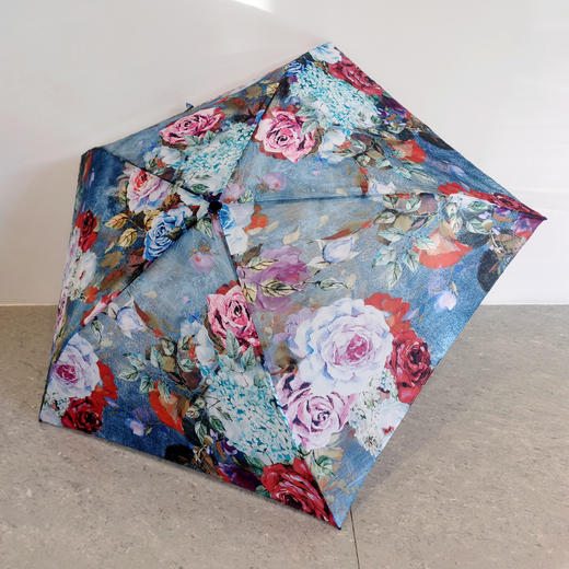 太阳城超轻小黑胶迷你清新三折叠加强防晒紫外线遮阳公主女洋伞 商品图0