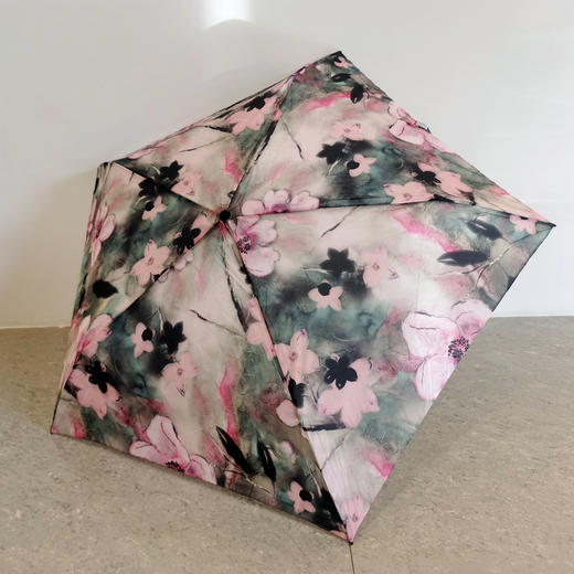 太阳城超轻小黑胶迷你清新三折叠加强防晒紫外线遮阳公主女洋伞 商品图6