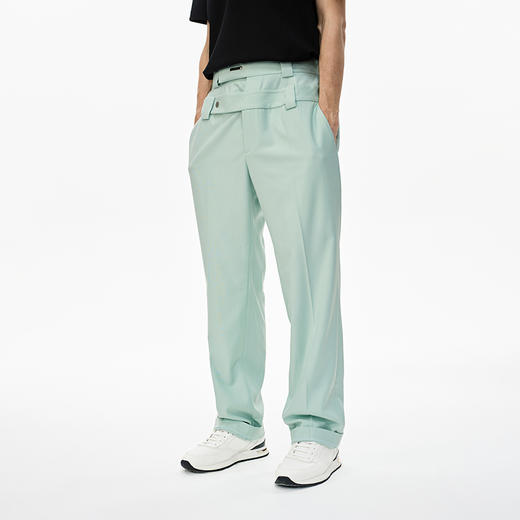 Unawares.SS21 双层腰标准长西裤 商品图0