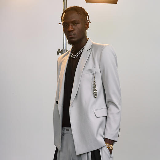 【赵今麦同款】Unawares FW19 潮流合伙人 金属链飘带西装 商品图2