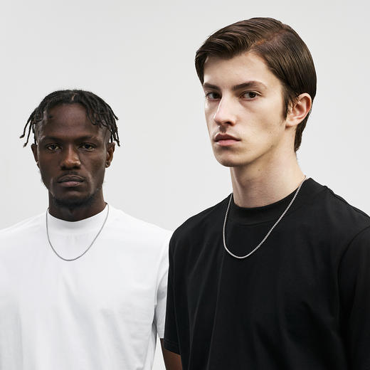 Unawares.SS20 圆弧钛钢细项链 商品图2