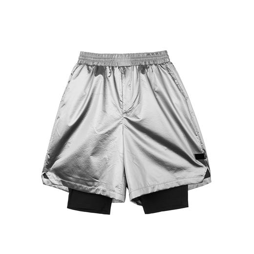 Unawares.SS21 定制调节扣双层裤筒运动短裤 商品图4