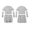 AGAM 90S千禧少女针织刺绣复古短款开衫袖两件套褶皱包臀短裙套装 商品缩略图4