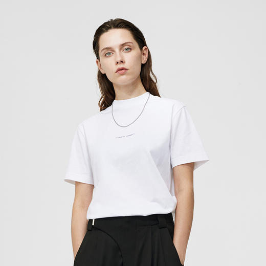 Unawares SS21 镜面对称金属热转印LOGOT恤 商品图2