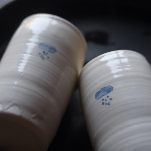 中国 花鸦 甜白釉青花 手冲器具 分享壶 咖啡杯 啤酒杯 马克杯 商品图4