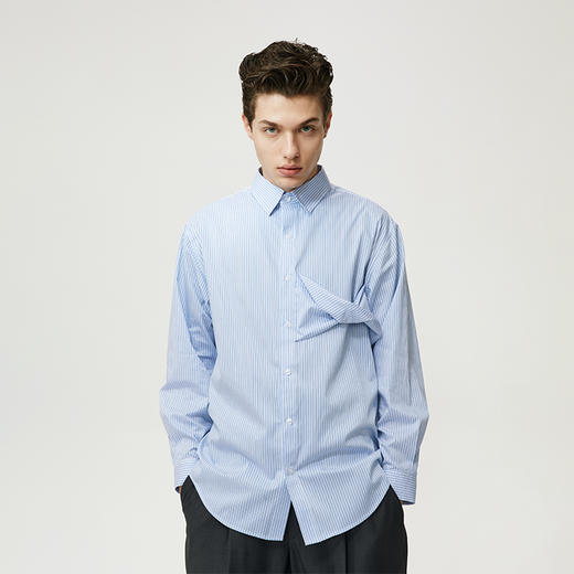 Unawares SS21 旋钮裁片镶嵌条纹衬衫 商品图2