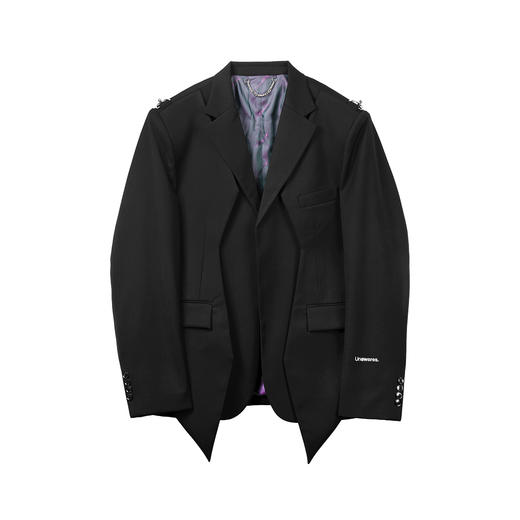 Unawares FW20 双层剪裁结构前幅单排无扣西装 商品图4