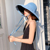 GRH-LJX202155日系韩版新款单色渔夫帽时尚大檐沿帽双面双色佩戴户外沙滩遮阳帽 商品缩略图2