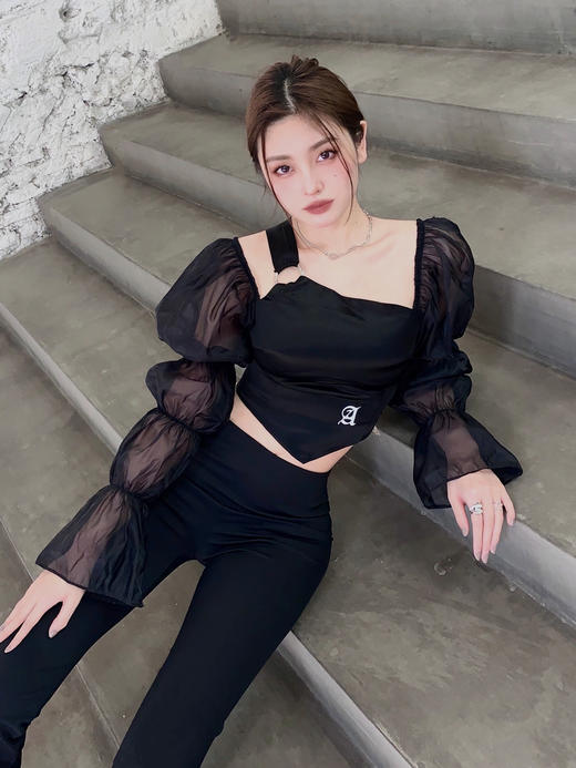 AGAM STUDIO 自带长腿特效 经典百搭高腰显瘦弹力喇叭长裤休闲裤 商品图4