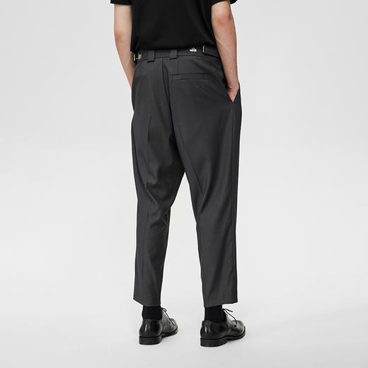 Unawares SS21 定制调节扣标准单褶九分西裤 商品图1