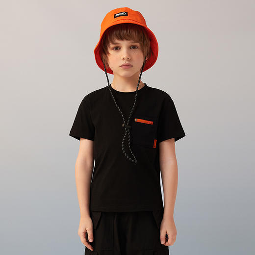 【精纺纯棉t恤】童装撞色短袖T恤男童2021夏新款休闲百搭上衣 商品图3