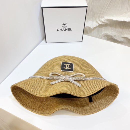 【CHANEL香奈儿】2021新款水钻蝴蝶结草帽 商品图4