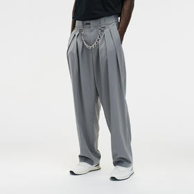 Unawares FW20 捷克钻链三褶宽松长西裤