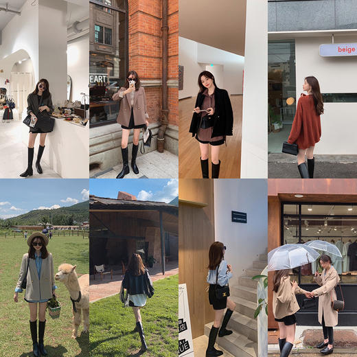 金蘑菇菇【战靴来了！！】时髦方头，鞋型修饰小腿线条，气场搭配 商品图1