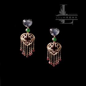 ”心动“18K 翡翠彩宝灵动耳饰