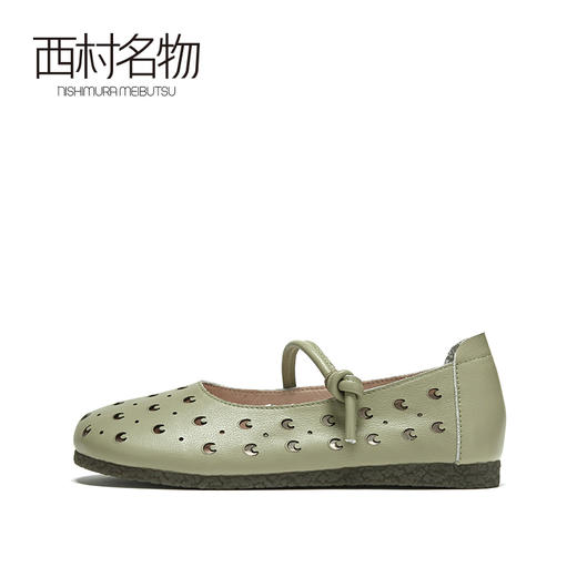 西村名物2021春季新品专柜同款知性中性一脚蹬漆皮复古单鞋X21AE14931 商品图2