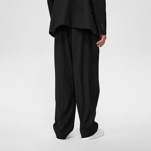 Unawares SS21 折叠结构单褶宽松长西裤 商品图3