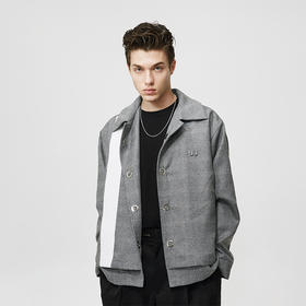 Unawares SS21 多层裁片PU皮拼接方领夹克2.0