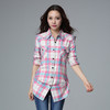 上海旗袍厂CD-B303038春季新品女装纯棉磨毛中长款格子衬衫女长袖衬衣大码外套 商品缩略图2
