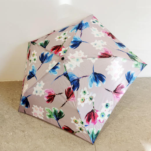 太阳城超轻小黑胶迷你清新三折叠加强防晒紫外线遮阳公主女洋伞 商品图5