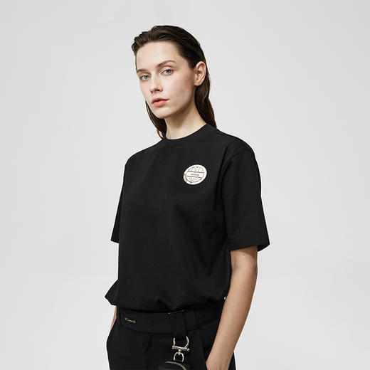 Unawares SS21 金属凸版徽章散钻热转印LOGO T恤 商品图1