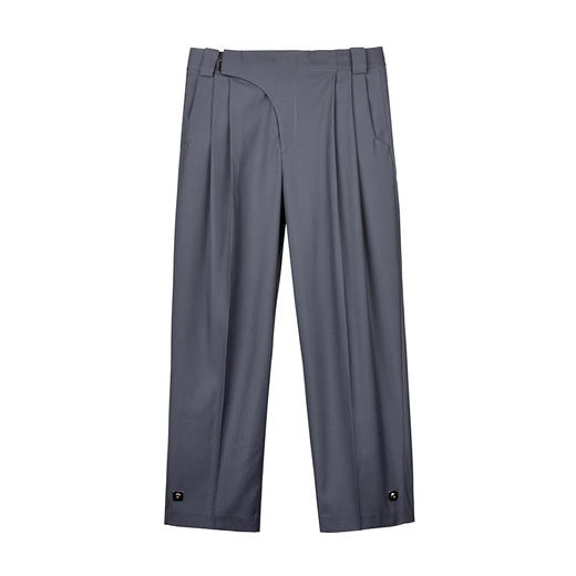 Unawares SS21 双排定制调节扣双褶宽松长西裤 商品图4