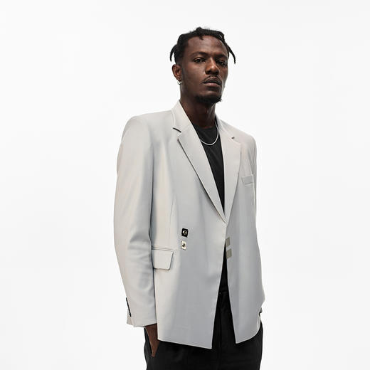 Unawares.SS21 定制调节扣背部镂空双排扣西装 商品图2