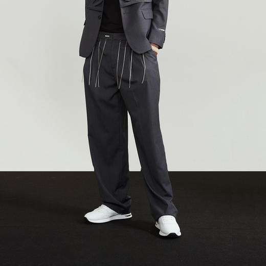 Unawares.FW20 细挂链排列垂感宽松长西裤 商品图2