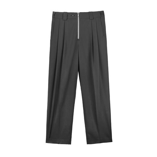 Unawares FW20 拉链镶嵌双褶宽松长西裤 商品图4