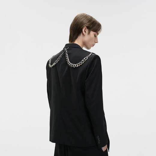 Unawares FW20 双层剪裁结构前幅单排无扣西装 商品图3