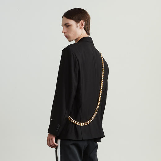 【蔡徐坤同款】Unawares.FW20 镀金挂链双排扣宽松廓形休闲西装 商品图1