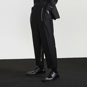 Unawares.FW20 金属片镶嵌单褶九分西裤