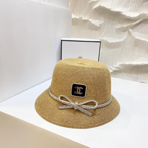 【CHANEL香奈儿】2021新款水钻蝴蝶结草帽 商品图3