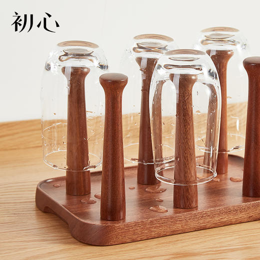 初心| 乌檀木玻璃杯架 商品图4