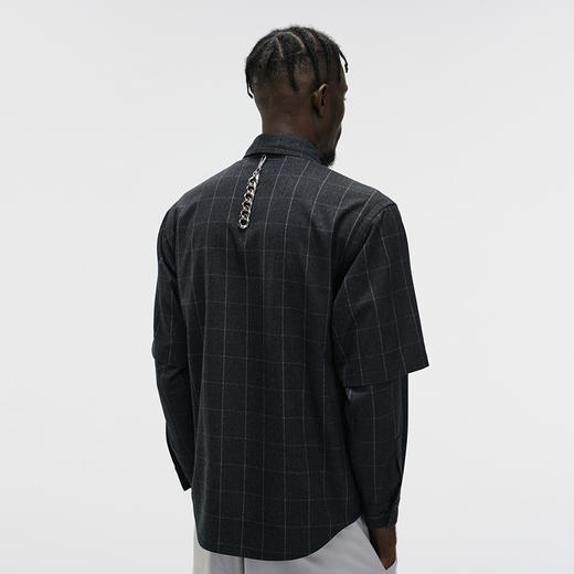 Unawares FW20 双层套袖格纹衬衫 商品图2
