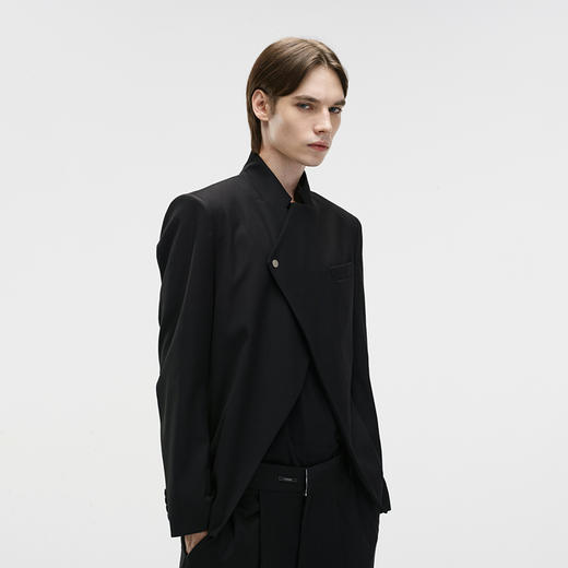 Unawares FW20 开叉剪裁结构立领西装 商品图0