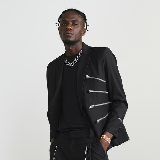 Unawares.FW20 放射状拉链镶嵌双排扣休闲西装 商品图1