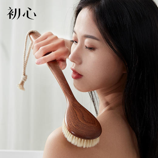 初心| 猪鬃乌檀木长柄洗澡刷 商品图0