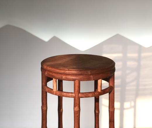 红桥红  家具严选  缅甸花梨（大果紫檀）  【90 直棂竹节式  五足花架】 商品图1