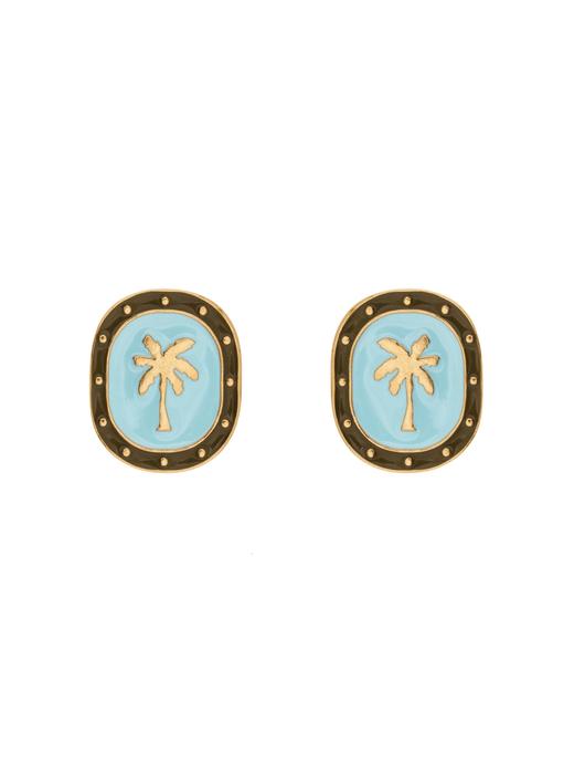 北京仓｜10 DECOART-Enamel-椰树 耳钉［波兰设计师] 商品图0