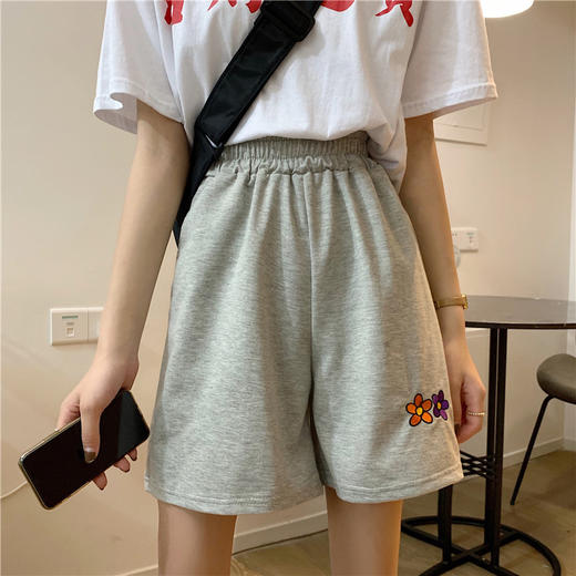 五分裤女短裤宽松外穿居家休闲潮ins高腰松紧瑜伽跑步七夕节七夕情人节 商品图3
