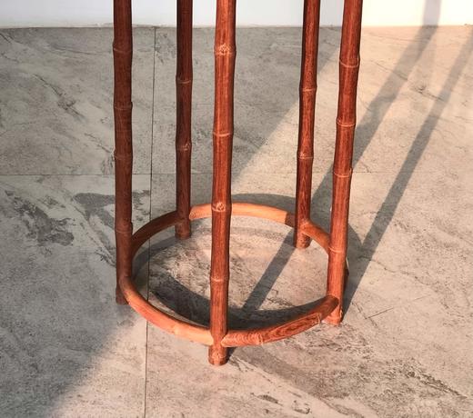 红桥红  家具严选  缅甸花梨（大果紫檀）  【90 直棂竹节式  五足花架】 商品图4
