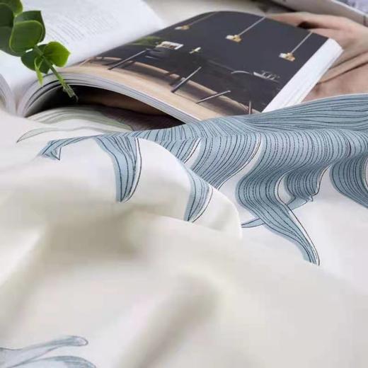 浪莎新款床上用品60S莱卡天丝印花四件套冰丝凉感单人双人被套 商品图4