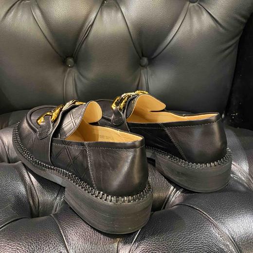 LFGJ 12402 英伦风黑色小皮鞋女百搭复古乐福鞋学生方头粗跟单鞋 商品图3